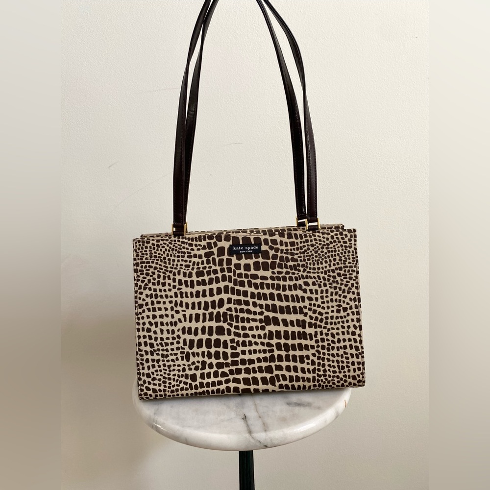 VINTAGE. KATE SPADE Lizard Print Small Tote y2k